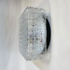 Applique murale plafonnier carré verre 1970 1980 seventies eighties LAMP-7498