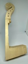 1 Nouveau Cello Scroll Et Partie Fini Cou 4/4, Érable Foncé Vieilli.