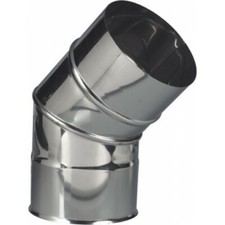 Coude inox à 45° - simple paroi - secteurs lisses - diamètre 153 mm TEN