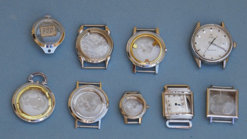Lot boitiers montres - de, acier