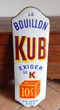 OLD domed enamel plate Le Bouillon KUB Demand the K