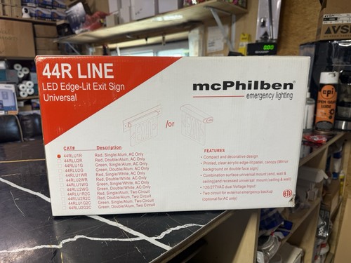 Led edge lit exit sign - led,