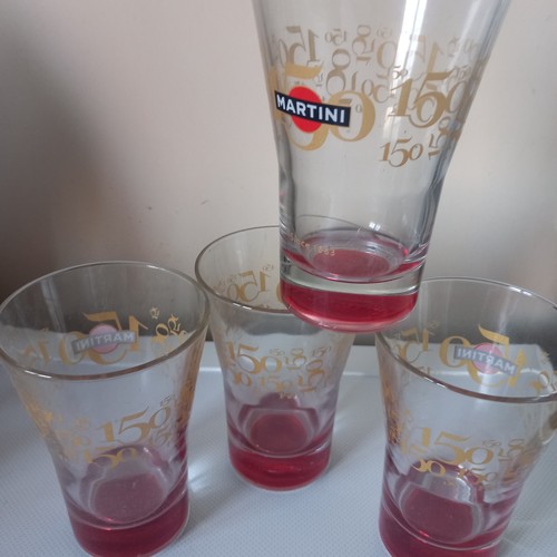 Lot verres martini 150ans - martini,