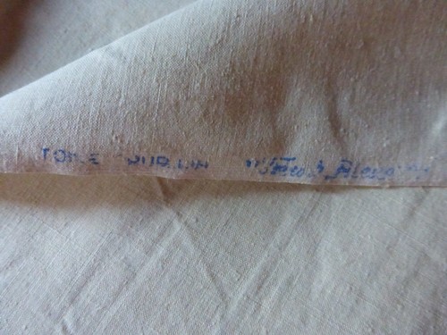 Drap ancien lin - ancien, fleur