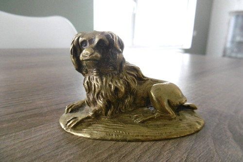 Ancien bronze animalier chien - bronze,