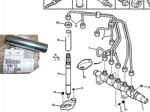 Tube injecteur delphi - injecteur, hdi