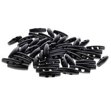 50 Pcs Bois à Coudre à Bascule Boutons à Bascule Tissu Accessoires 2 Trous