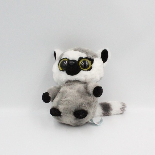 Doudou peluche lémurien gris