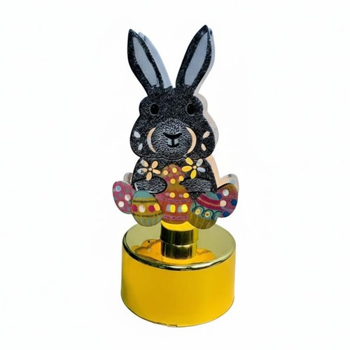 Bougie led fer lapin ovale - bougie, fer,