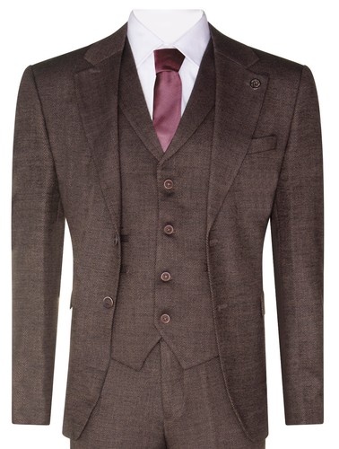 Costume tweed marron 3 - en,
