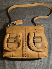 Medium size Leather Tignanello Purse in "Cognac" 