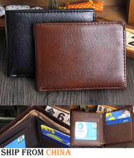 Man Wallet Leather Credit ID Card Holder Flip Porte feuille cuir Purse Bifold 