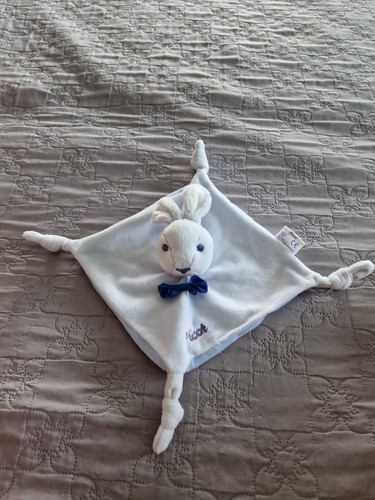 Doudou plat picot - picot, bleu
