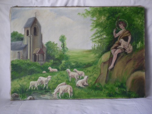 Peinture sur toile bergère - sur,