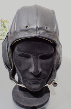OLD 1971 MILITARY PILOT HELMET, retractable ears, lined interior, VGC