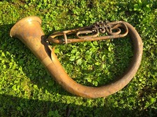 Very old valved rotary  valve  Tuba,  or helicon? "A. H Rott Sohn Prag" project