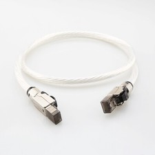 Silver Plated HiFi Audio Ethernet Cable High-speed Cat8 2000MHz Network RJ45 Lan