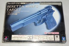 HORI GunCon Beretta M92FS Target PS1 Light Gun w/ Foot Pedal Analog CRT Only