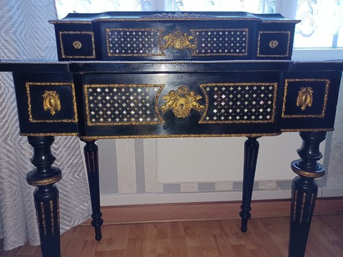 Bureau gradin bois - bois, noir