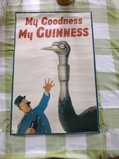 affiche ancienne Bière M'y Goodness M'y Guinness Gendarme Autruche Gilroy 50/73