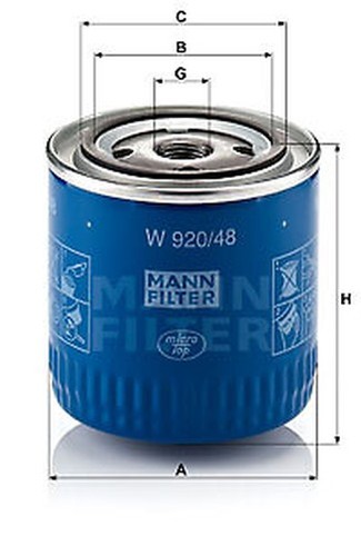 Filtre huile mann filter w - filtre, À
