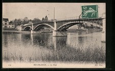 Old postcard Ris-Orangis, Le Pont 