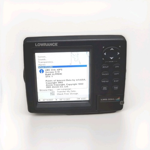 Lowrance lms 334c - lowrance, fishfinder