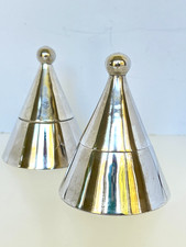 Pair of ALESSI La Conica Tealight Holders By Aldo Rossi  Postmodern c. 1980s