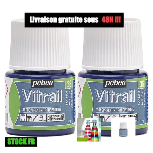 Pebeo vitrail bleu ciel - 45, ml