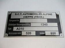 Nameplate Renault Alpine A310 A 310 s76