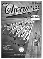 *** THERM'X - Le Chauffage par Catalyse *** 1933 - pub. (11.5 x 16) // a175