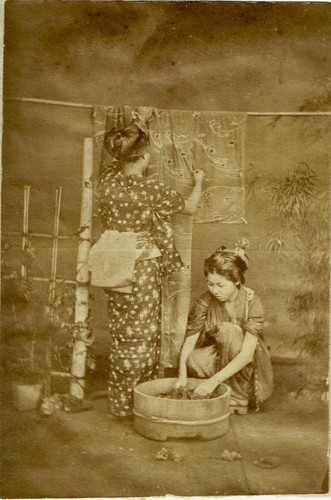 Japon circa 1870 lavandières - 1870,