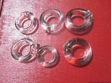 Six Very Old Glass Curtain Rings