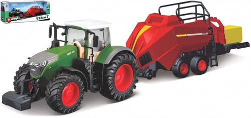 Burago tractor with press - burago,