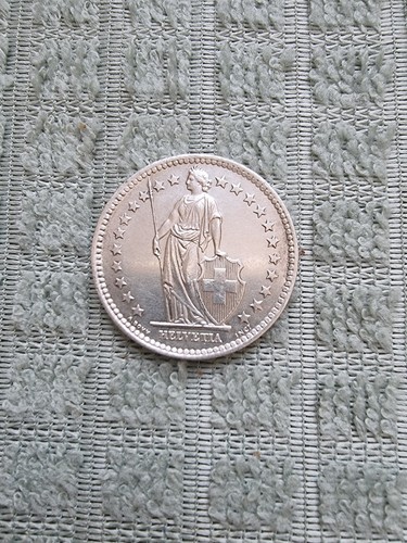 Deux francs suisse argent - francs, en