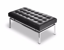 Bauhaus Banc En Cuir Noir Sur