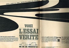 ADVERTISING 1966 SIMCA 1000 1300 1500 ESSAI VERITE (2 pages)