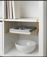 IKEA Kallax Gold/Brass Wire Basket Insert Shelf Good Used Condition Discontinued