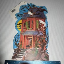 Vintage Halloween Eureka Die Cut Haunted House New Old Stock Spooky