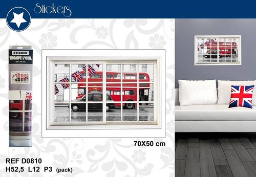 Sticker trompe oeil fenetre - sticker,