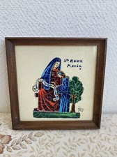 Ancien Cadre Religieux Saint Anne Marie Lecture Ceronit Eumail Deco Rétro 