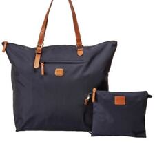 Bric's Navy Sportina Travel Tote Cognac Leather Strap