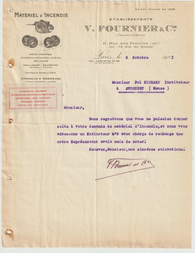 Lettre tête 1921 - lettre,