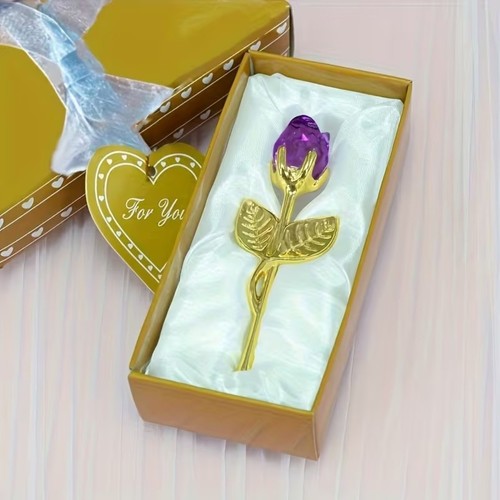 Rose violette cristal - rose, en