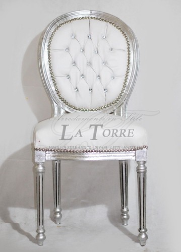 Chaise fauteuil ovale baroque - chaise,