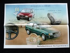 VW Polo 86C 2F special model universal brochure/poster 2/1992 hatchback coupe