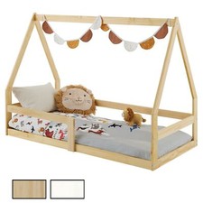 Lit cabane pour bébé ou enfant 80x160 cm en pin massif