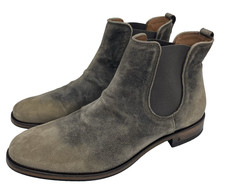 John Varvatos Fleetwood Sharpei Brown Suede Chelsea Boots 11.5 Made In Italy