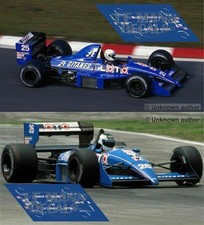Décal Ligier JS31 Belgique 1988 25 26 1:32 1:24 1:43 1:18 Gitanes slot F1...