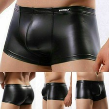 Hommes Sexy Simili Cuir Boxer
